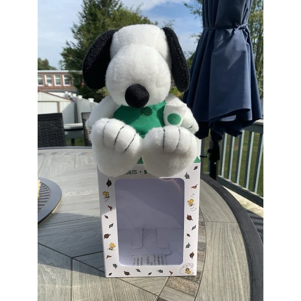 NIB Snoopy Barista w Apron Plush Peanuts x Starbucks in Hand Ready To Ship